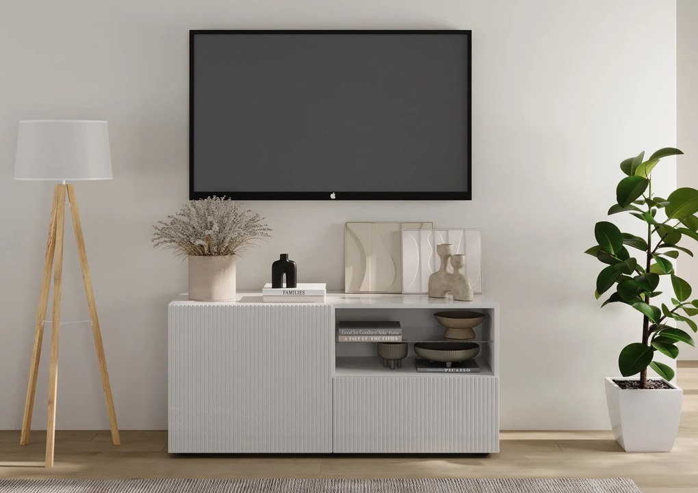 Έπιπλο Τηλεόρασης Ανθρακί Οξειδωμένο 121x43x57