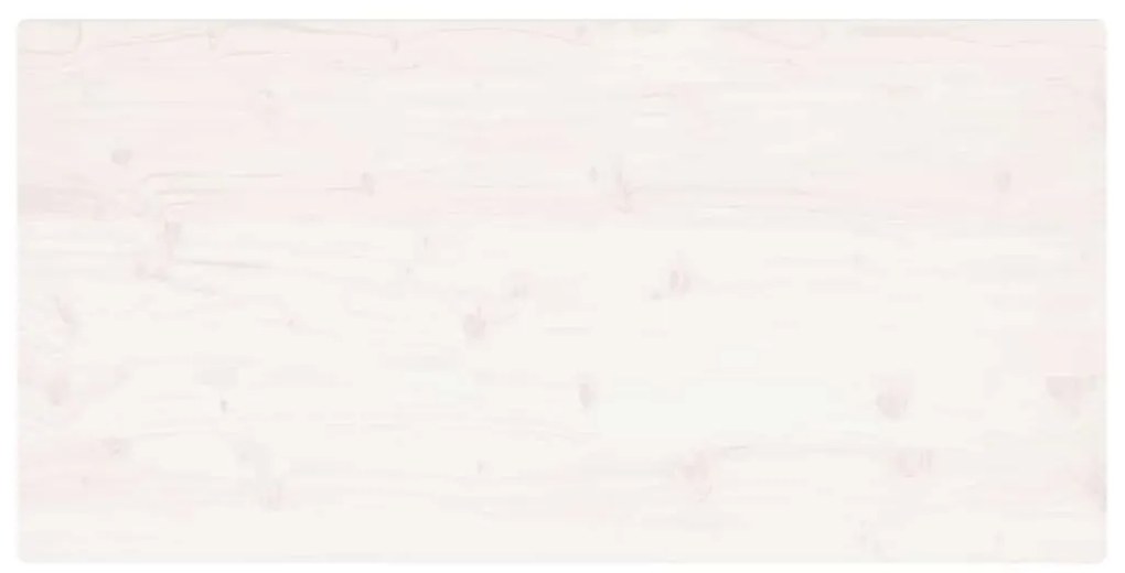 vidaXL Επιφάνεια Τραπεζιού Ορθογ. Λευκή 110x55x2,5 εκ. από Μασίφ Πεύκο