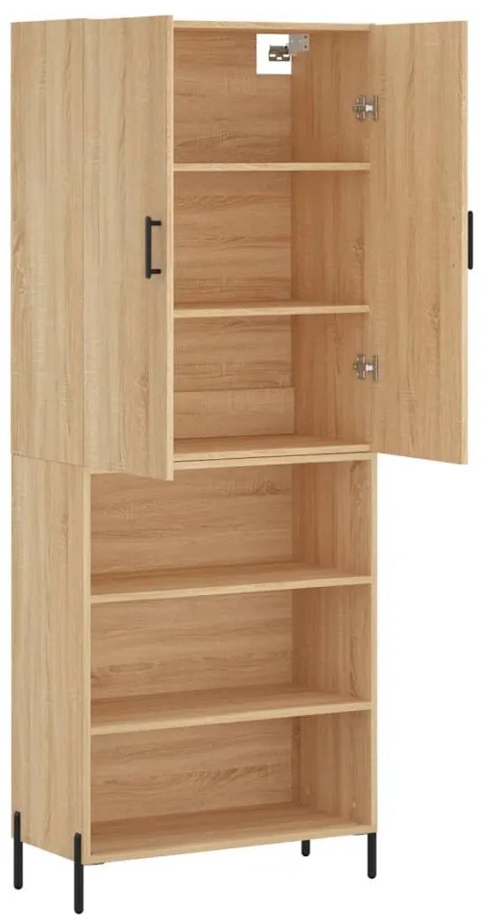 vidaXL Ντουλάπι Sonoma δρυς 69,5 x 34 x 180 εκ. από Επεξεργασμένο Ξύλο