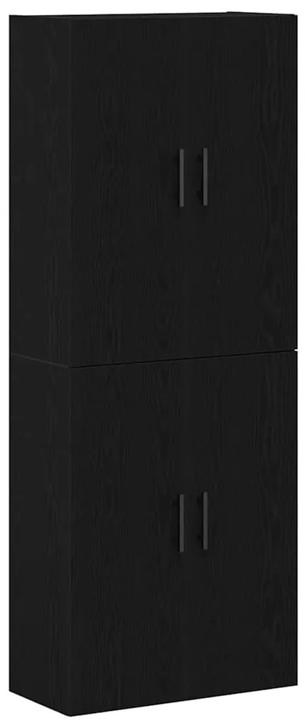 vidaXL Επιτοίχιο ντουλάπι 2 pcs Μαύρη δρυς 69.5 x 34 x 90 εκ.