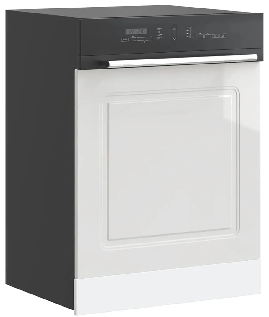 vidaXL Πίνακας πλυντηρίου πιάτων "Kalmar" High Gloss White 60x1,5x67cm