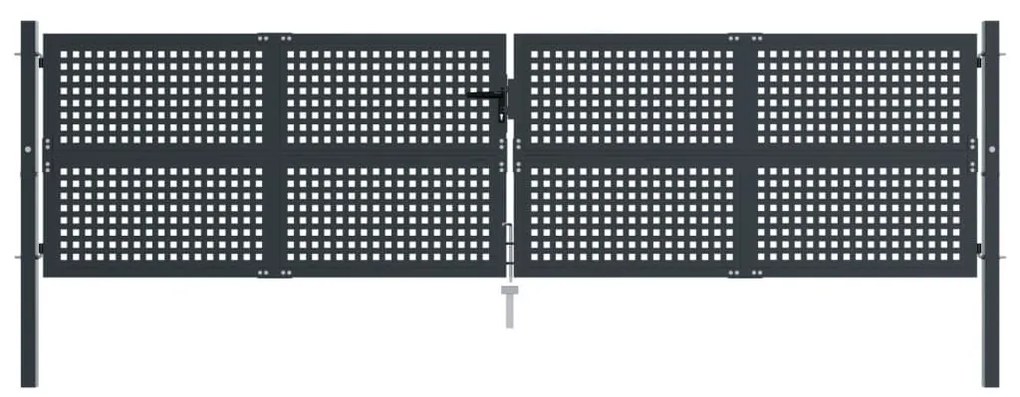 Πύλη Κήπου Ανθρακί 400 x 125 εκ. Ατσάλινη - Ανθρακί