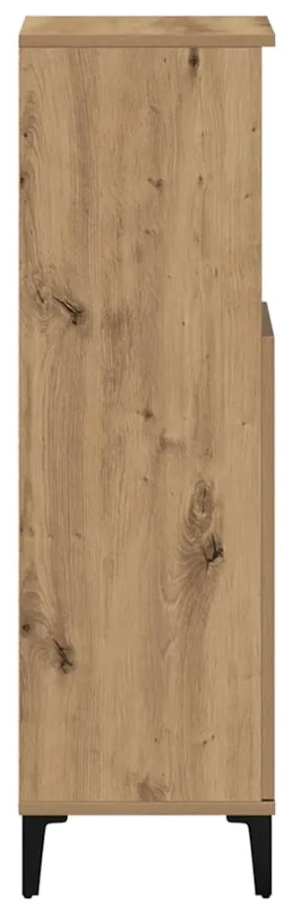 vidaXL Ντουλάπι μπάνιου Δρυς τεχνίτης 30x30x100 cm Κατασκευασμένο ξύλο