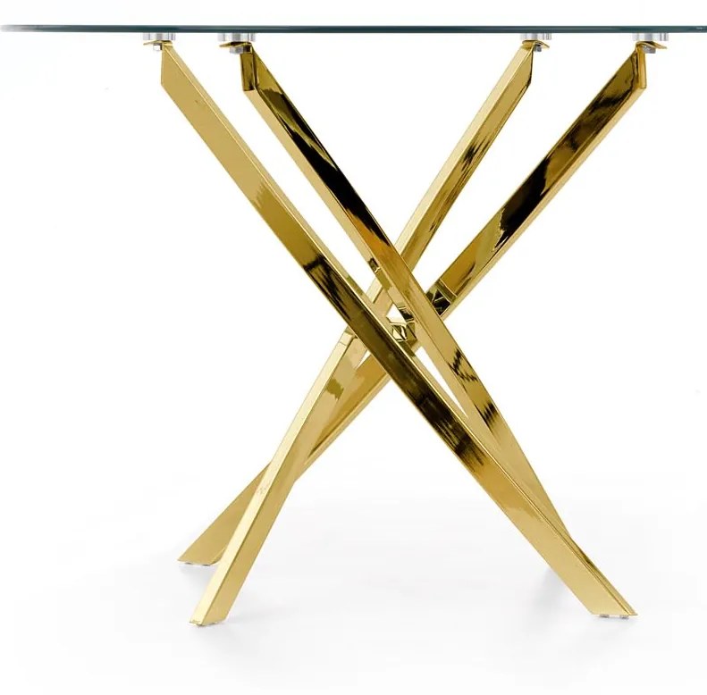 RAYMOND table, color: glass - transparent, legs - gold DIOMMI V-CH-RAYMOND-ST-ZŁOTY