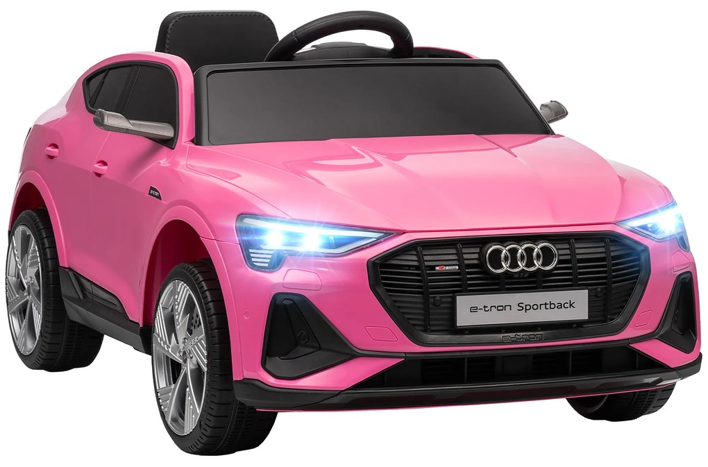 HOMCOM Ηλεκτρικό Παιδικό Αυτοκίνητο 12V Audi E-tron με Τηλεχειριστήριο, Ζώνη Ασφαλετίας, για 3-5 ετών