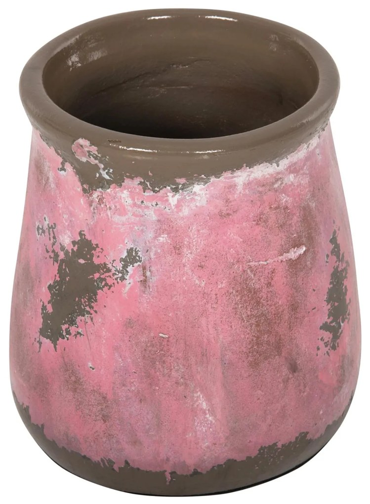 Διακοσμητικό Βάζο Terracotta Ρόζ Φ18Χ20Υεκ.