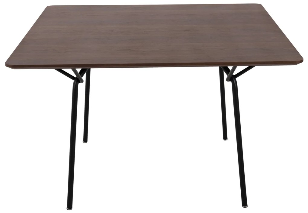 ΤΡΑΠΕΖΙ ΤΡΑΠΕΖΑΡΙΑΣ TRENK HM9614.02 MDF ΜΕ ΚΑΠΛΑΜΑ ΔΡΥΟΣ ΚΑΡΥΔΙ-ΜΑΥΡΟ ΜΕΤΑΛΛΟ 120x120x75Υεκ.