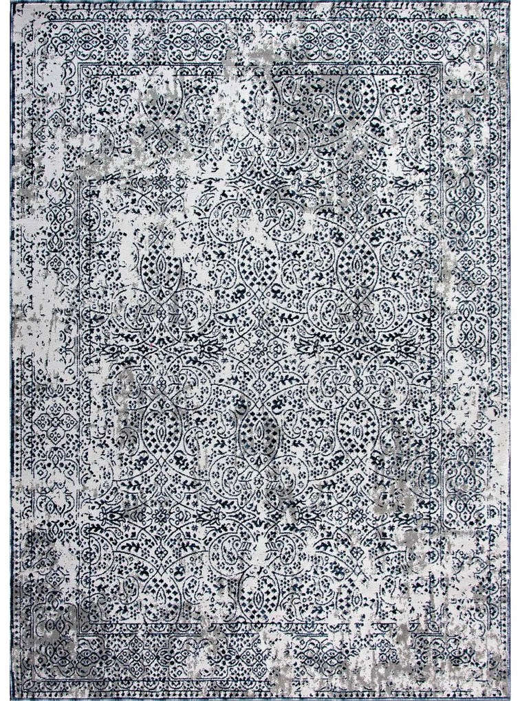 Χαλί 5901 GREY NAVY Σετ Κρεβατοκάμαρας (67 x 140 (2) + 67 x 230 εκ.)