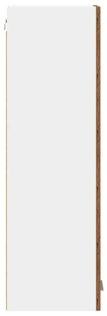 vidaXL Κρεμαστό ντουλάπι με αποθήκευση Παλιό ξύλο 30 x 31 x 100 εκ.