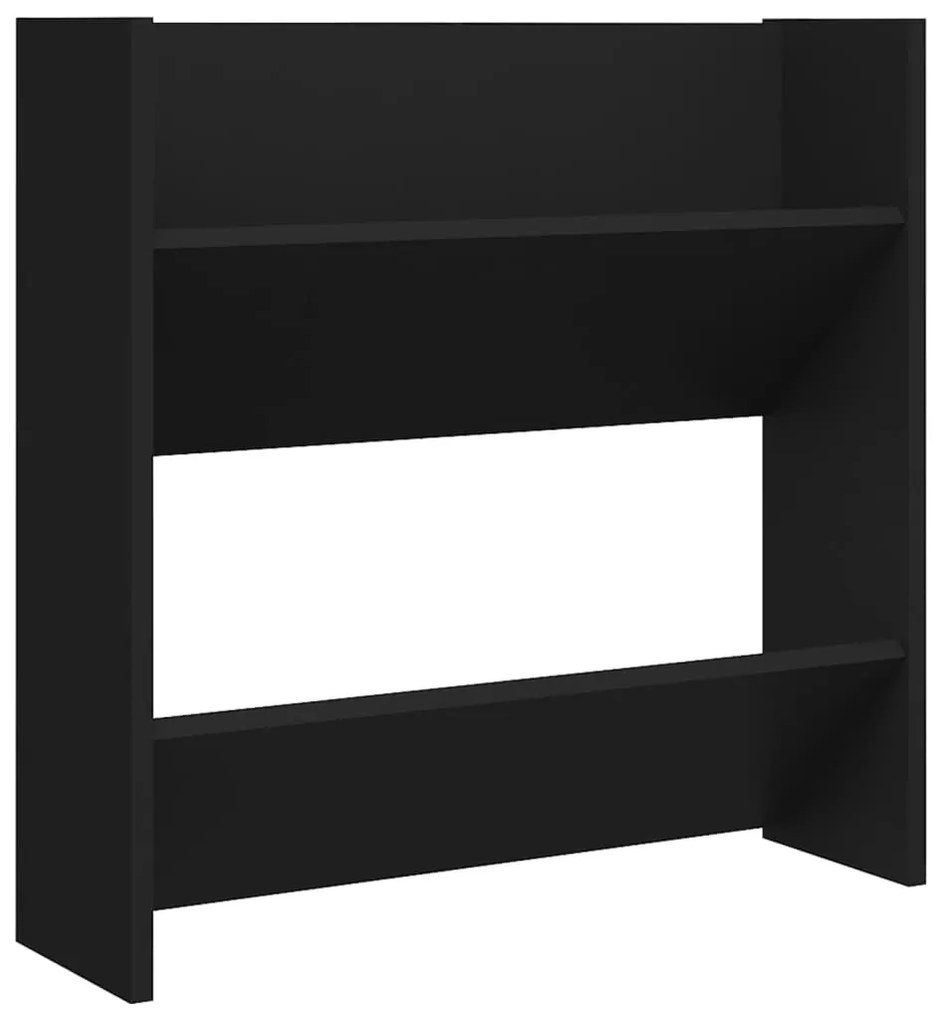 vidaXL Παπουτσοθήκες Τοίχου 2 τεμ. Μαύρο 60x18x60 εκ. από Μοριοσανίδα