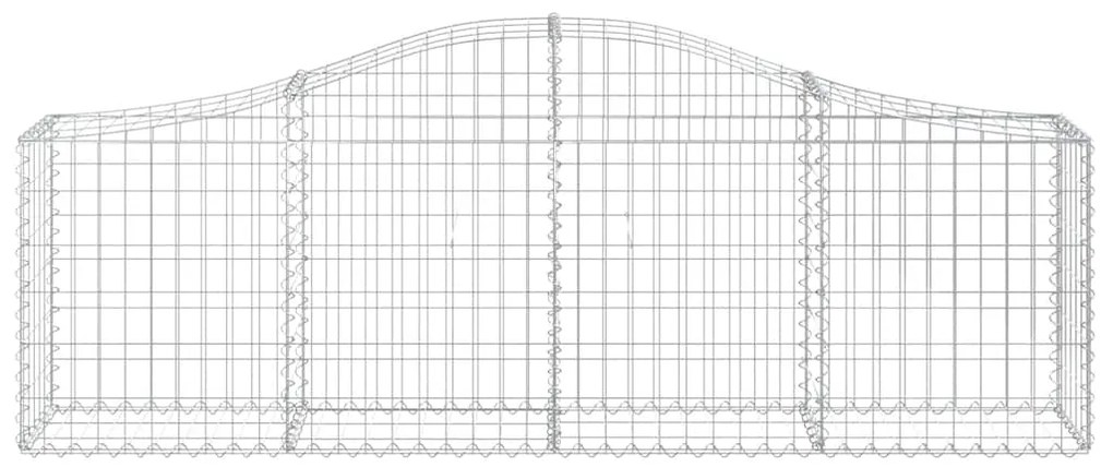 vidaXL Συρματοκιβώτια Τοξωτά 2 τεμ. 200x30x60/80 εκ. Γαλβαν. Ατσάλι