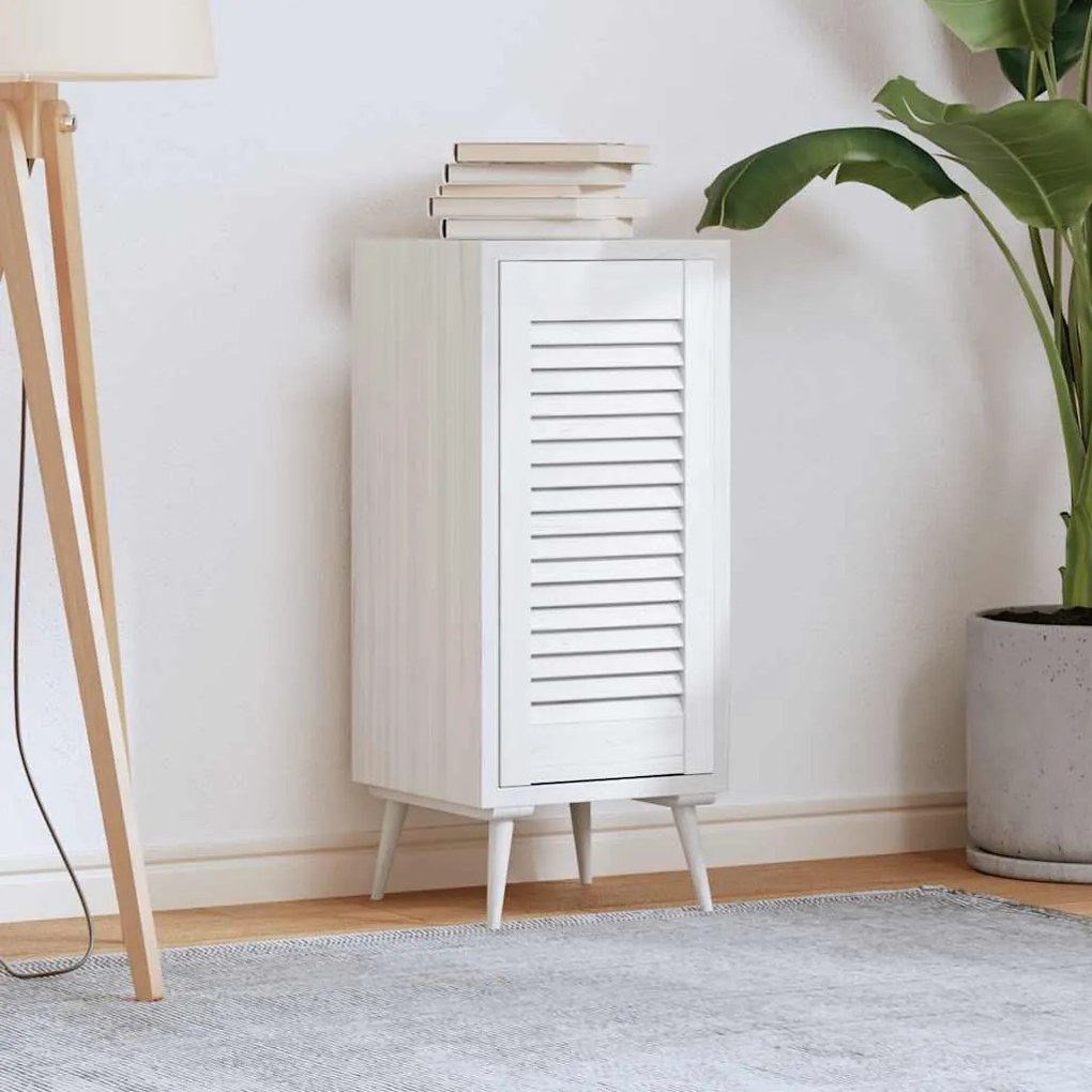 vidaXL Πόρτα ντουλαπιού Louvred Design Λευκό 69x29,5 cm