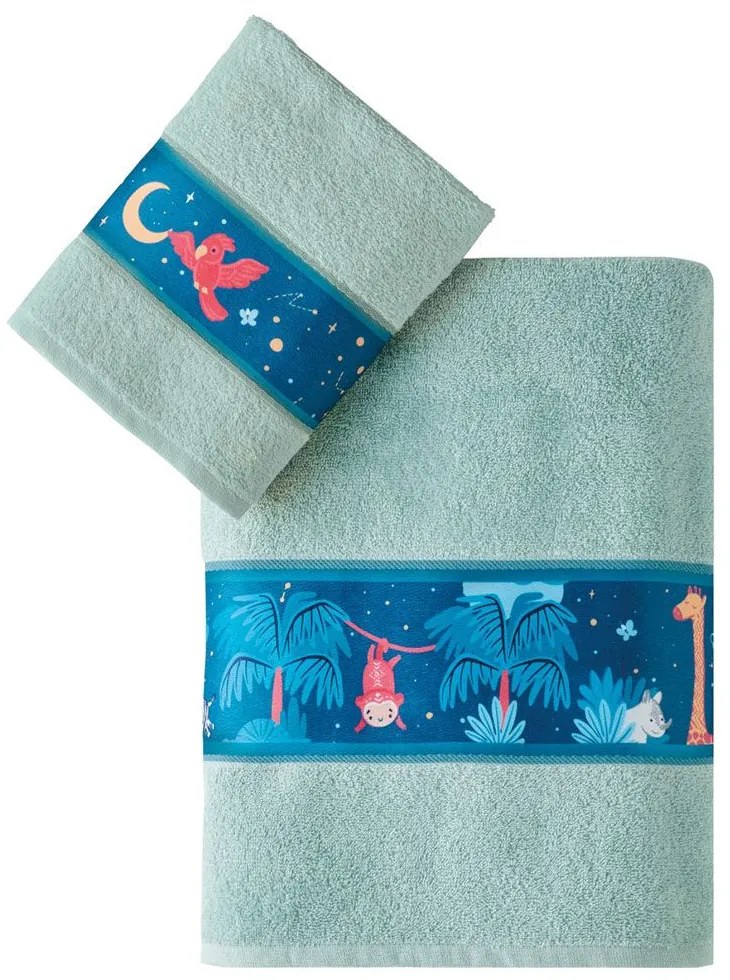 Πετσέτες Παιδικές Tipu (Σετ 2τμχ) Mint Kentia Towels Set 70x125cm 100% Βαμβάκι