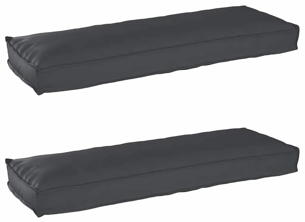 vidaXL Σετ Μαξιλαριών Πάγου 2 pcs Μαύρο 120 x 40 x 8 εκ Ύφασμα Oxford
