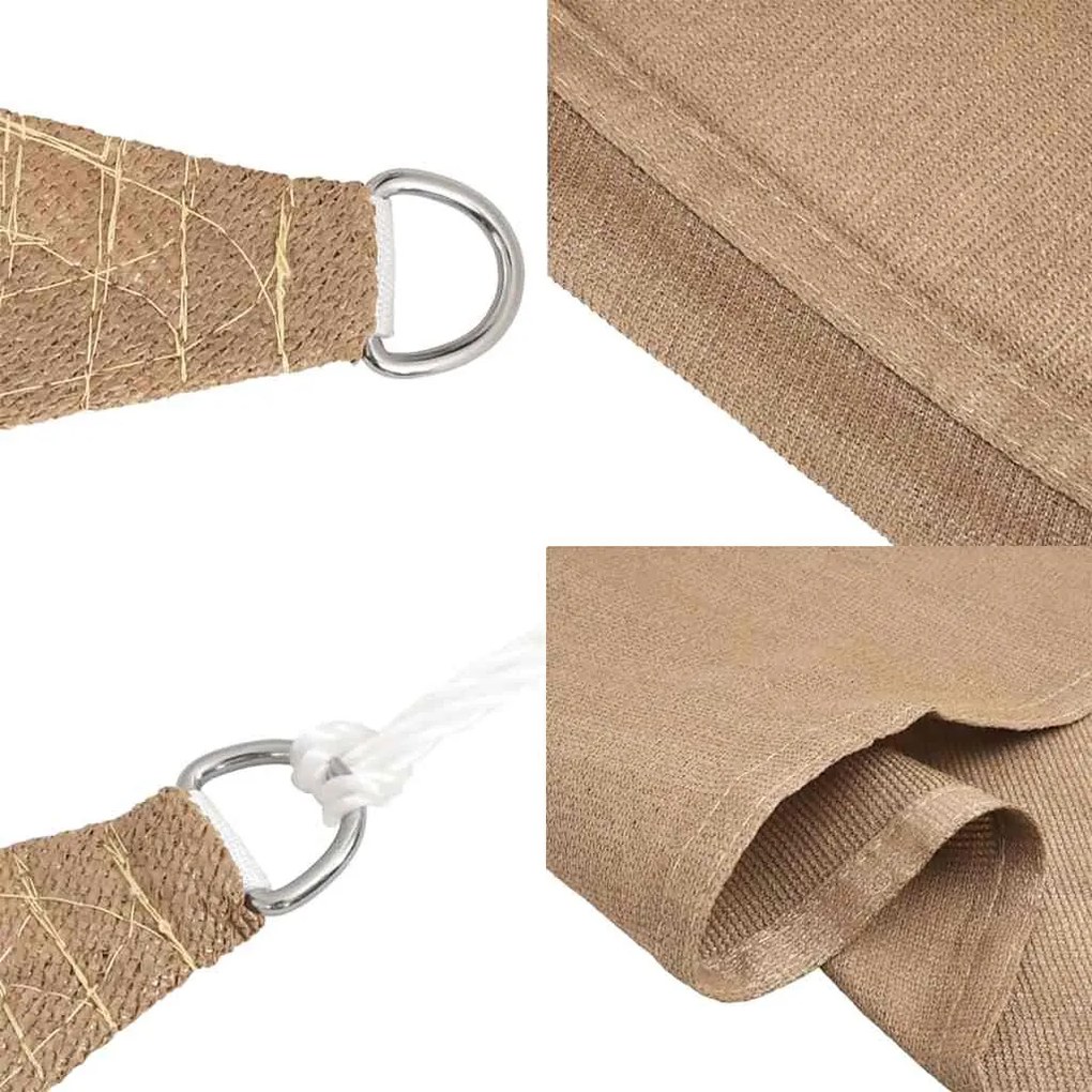 vidaXL Πανί Σκίασης Taupe 4,5 x 4,5 μ. από HDPE 160 γρ./μ²