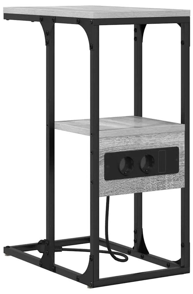 vidaXL Κομοδίνο Γκρι sonoma 41.5 x 26 x 60.5 εκ Επεξεργασμένο ξύλο