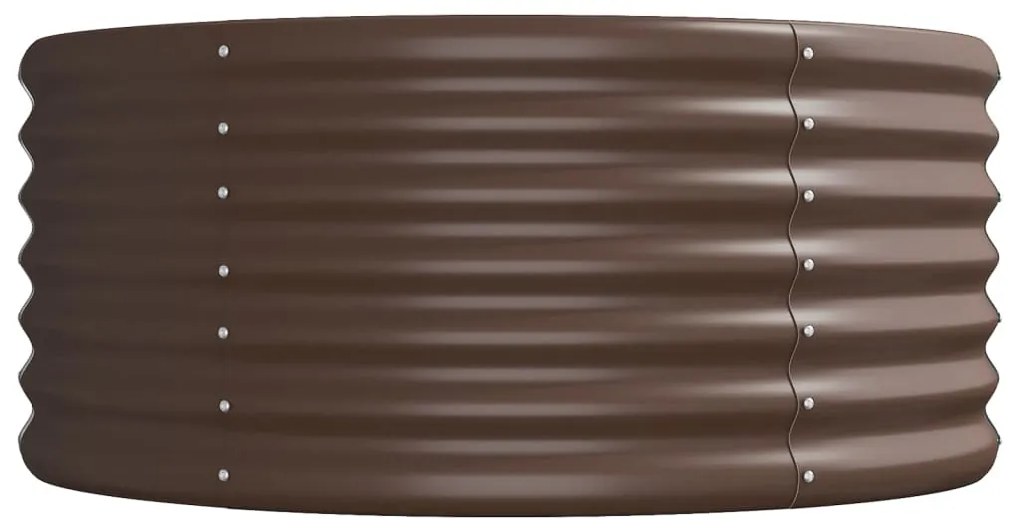 vidaXL Ζαρντινιέρα Καφέ 440x80x36 εκ. Γαλβανισμένος χάλυβας