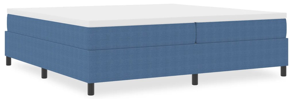 vidaXL Κρεβάτι Box Spring Μπλε 200x200 εκ Από Βελούδινο Ύφασμα