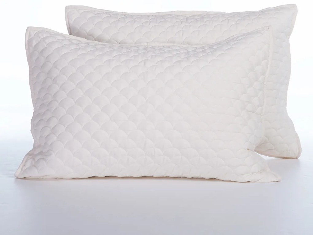 Ζεύγος Μαξιλαροθήκες Καπιτονέ (52x72) Nef-Nef Homeware Scofield Ecru