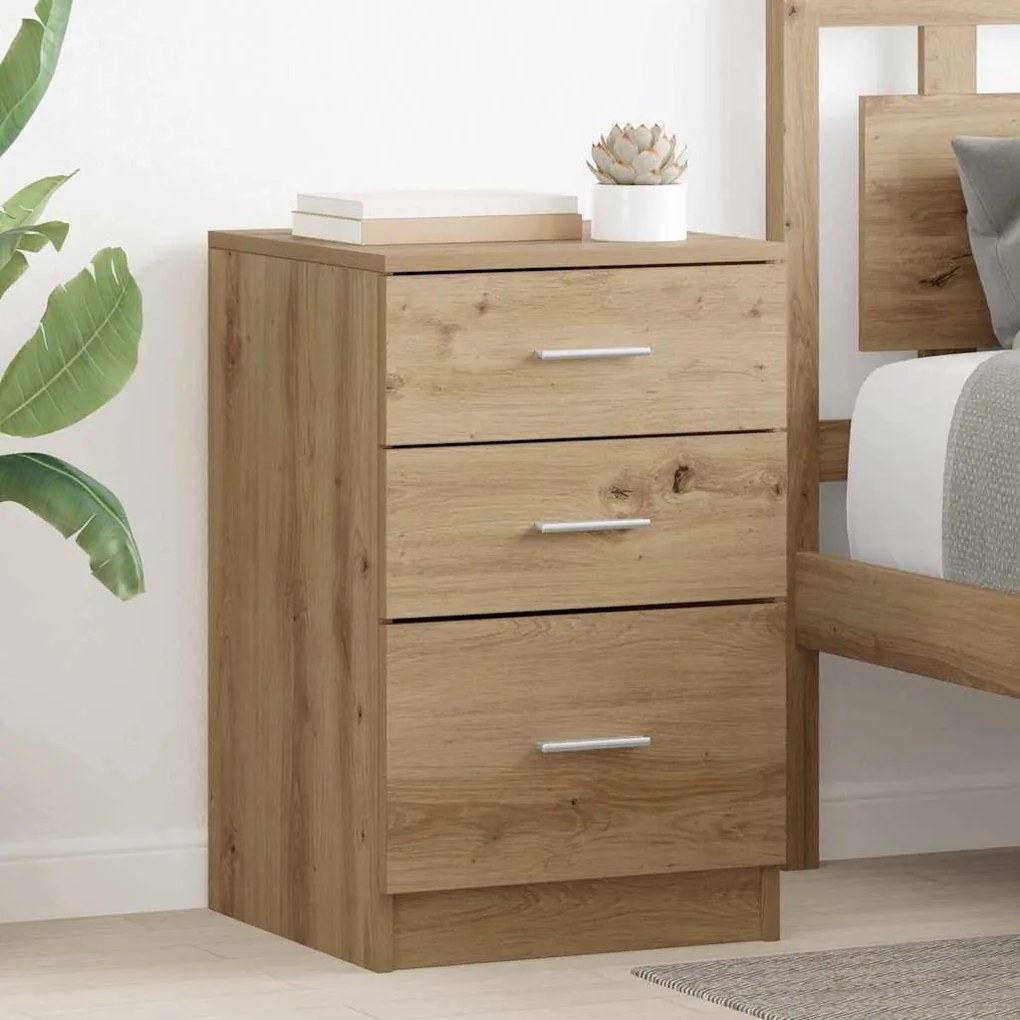 vidaXL Κομοδίνο artisan δρυς 40 x 40 x 63 εκ. Επεξεργασμένο ξύλο