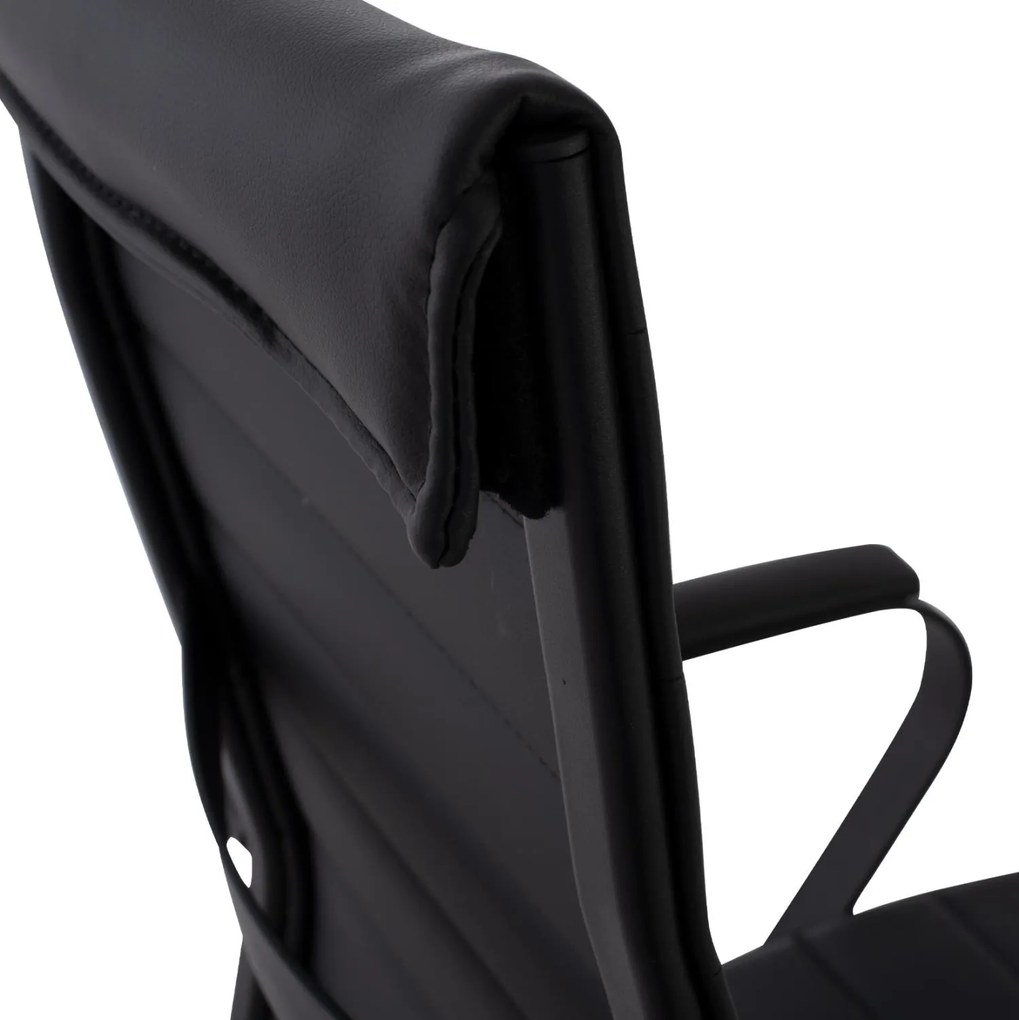 ΚΑΡΕΚΛΑ ΓΡΑΦΕΙΟΥ SUPERIOR  ΜΑΥΡΟ PU ΔΙΕΥΘΥΝΤH 62x71,5x113 εκ.