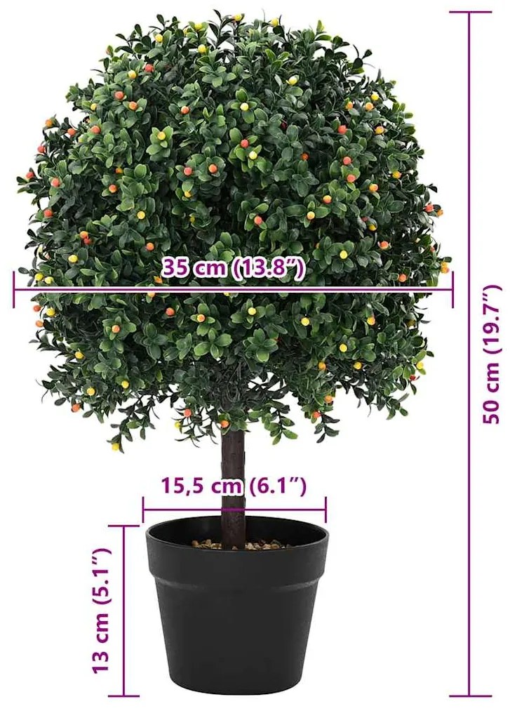 vidaXL Τεχνητό Δέντρο Πράσινο 35 x 35 x 50 εκ. Πλαστικό