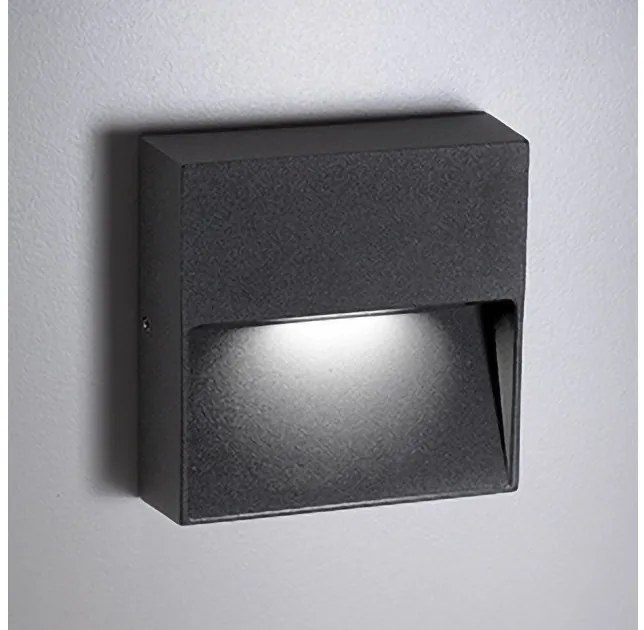 Απλίκα Φωτιστικό Τοίχου LED 4,5W IP54 3000K Bottom Zafferano-LD0231G3-Γκρι LD0231G3