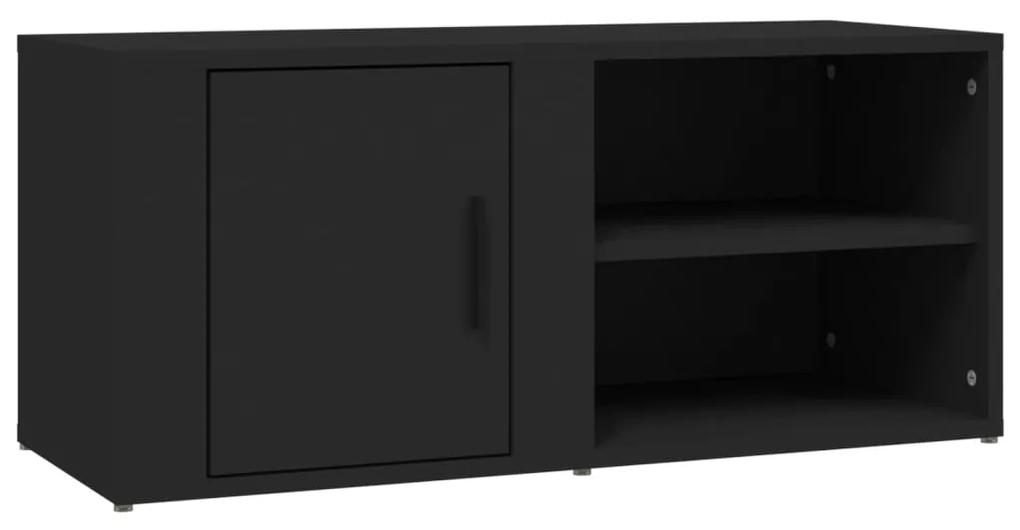 vidaXL Έπιπλο Τηλεόρασης Μαύρο 80 x 31,5 x 36 εκ. Επεξεργασμένο Ξύλο