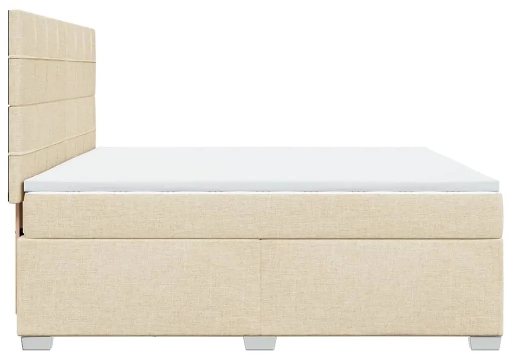 ΚΡΕΒΑΤΙ BOXSPRING ΜΕ ΣΤΡΩΜΑ ΚΡΕΜ 180X200 ΕΚ. ΥΦΑΣΜΑΤΙΝΟ 3292872