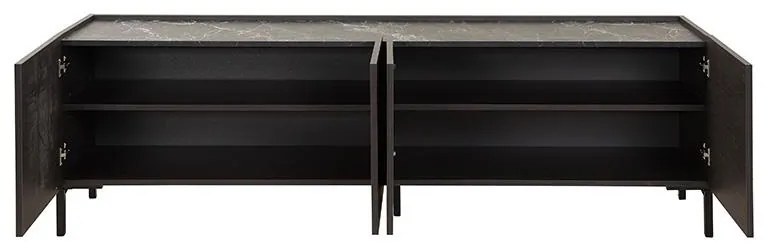 Έπιπλο τηλεόρασης Calliope wenge-μαύρο μαρμάρου 180x44x57εκ