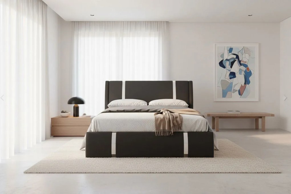 Επενδυμένο κρεβάτι Aelina-Mauro