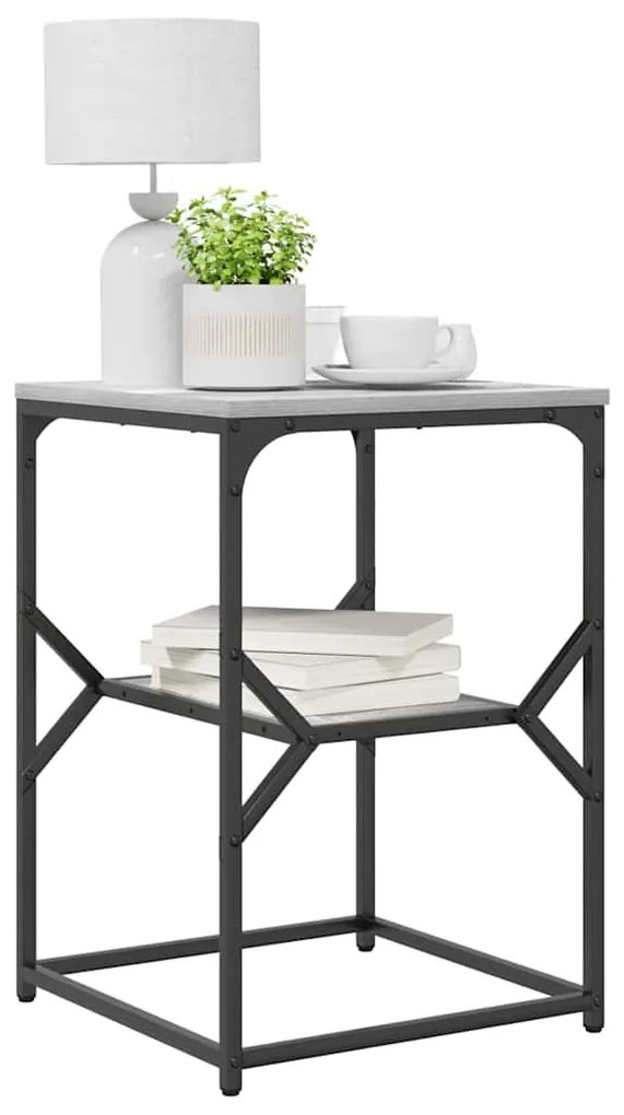 vidaXL Τραπεζάκι Πλευράς Γκρι sonoma 41 x 40 x 60 εκ.