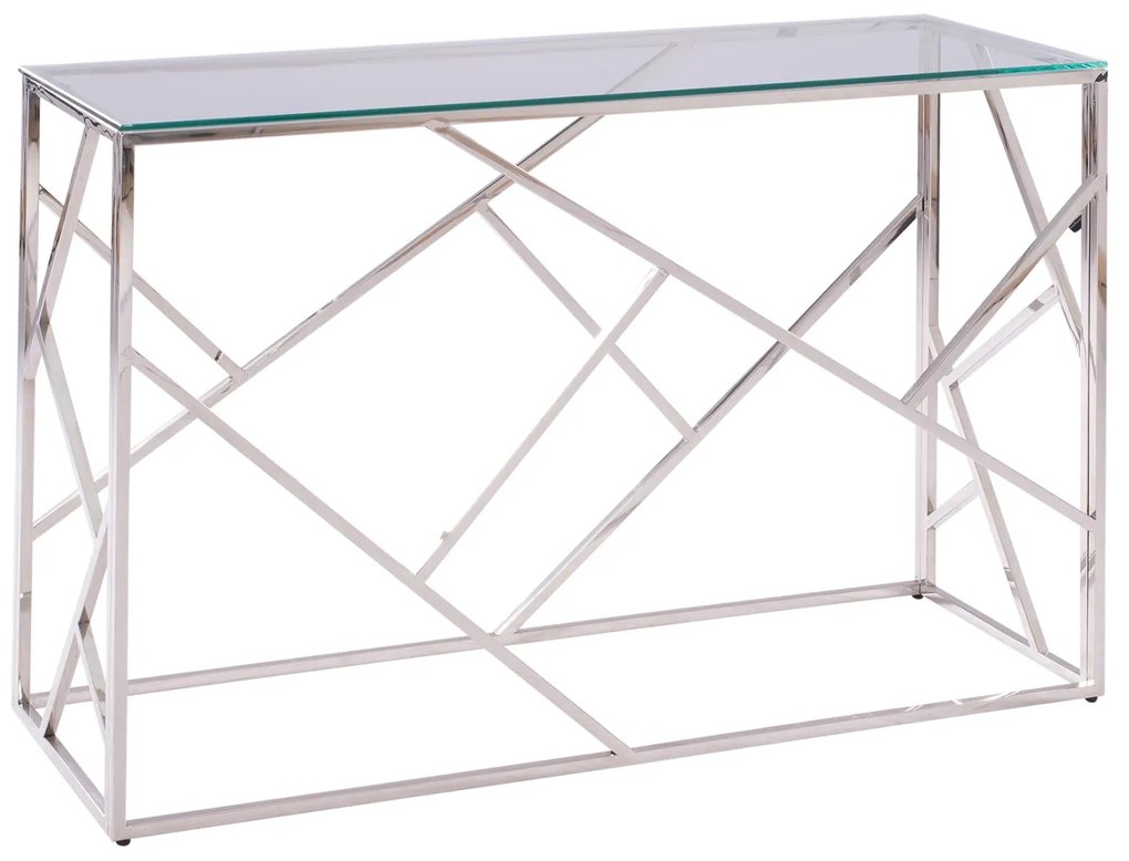Κονσόλα JANA με Γυαλί και Βάση χρωμίου 120x40x78Υ εκ. 120x40x78 εκ.