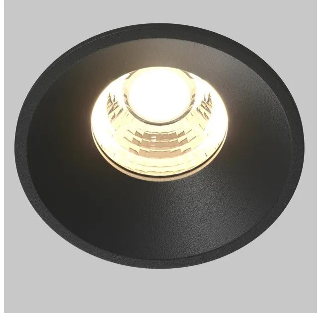 Χωνευτό Σποτ Φωτιστικό Οροφής LED 7W Μαύρο Round DL058-7W3K-B Maytoni DL058-7W3K-B