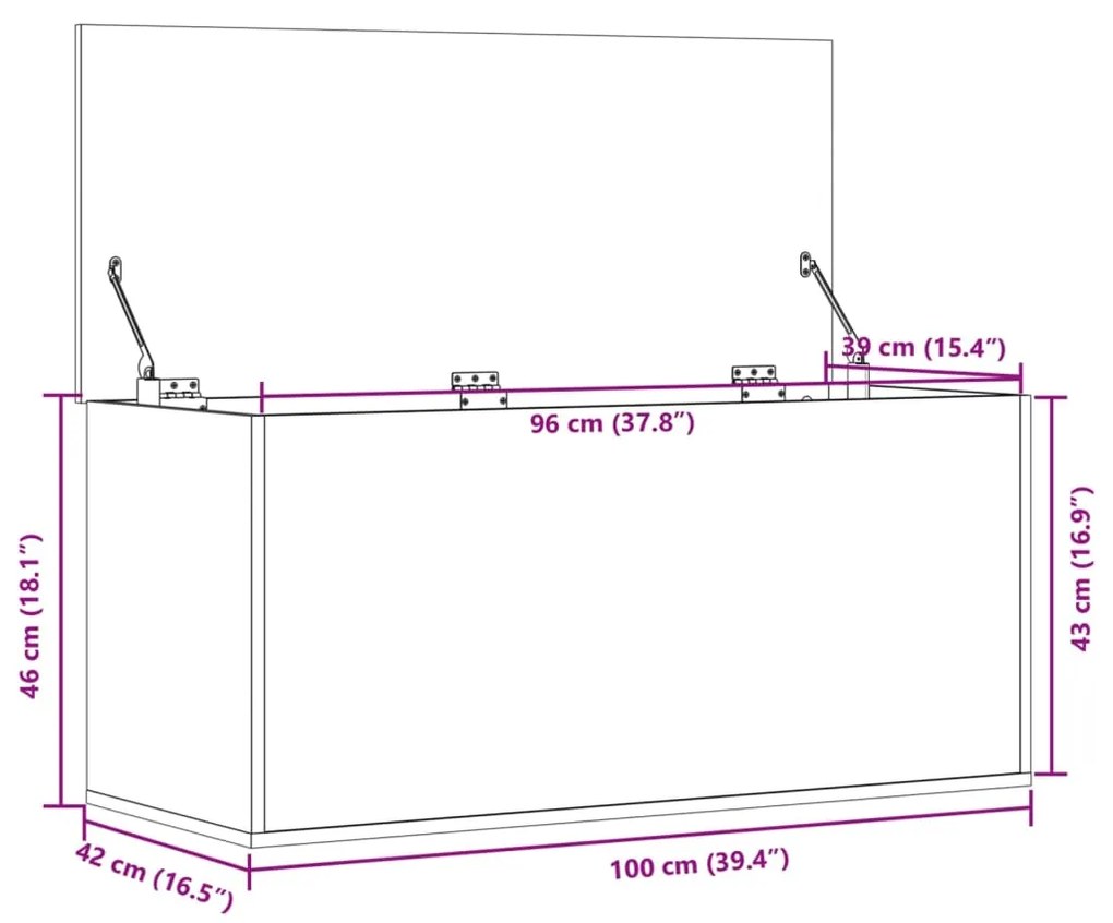 ΚΟΥΤΙ ΑΠΟΘΗΚΕΥΣΗΣ ΚΑΠΝΙΣΤΗ ΔΡΥΣ 100X42X46ΕΚ. ΕΠΕΞΕΡΓΑΣΜΕΝΟ ΞΥΛΟ 840664