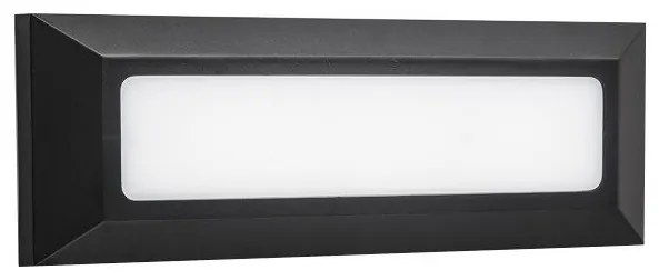 Απλίκα Φωτιστικό Τοίχου LED 3W 3000K IP65 23x8 Spotlight-7789-Μαύρο 7789