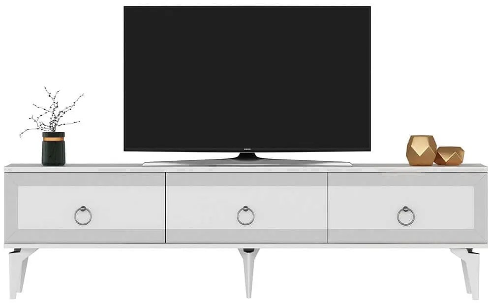 Έπιπλο Τηλεόρασης Ponny 475OLV2721 180x29,6x44,6cm White-Silver
