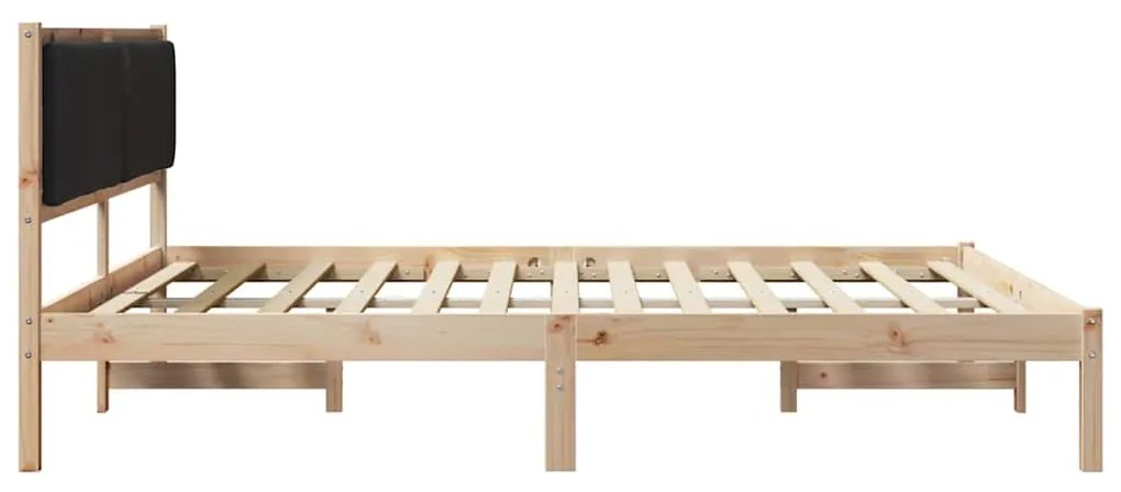 vidaXL Σκελετός Κρεβατιού Μαύρο 200 x 200 cm Στερεά ξυλεία πεύκου