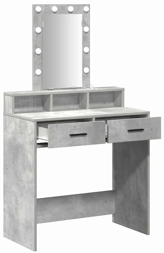 vidaXL Τραπέζι περιποίησης Γκρι 79 x 41 x 140 εκ. Επεξεργασμένο ξύλο