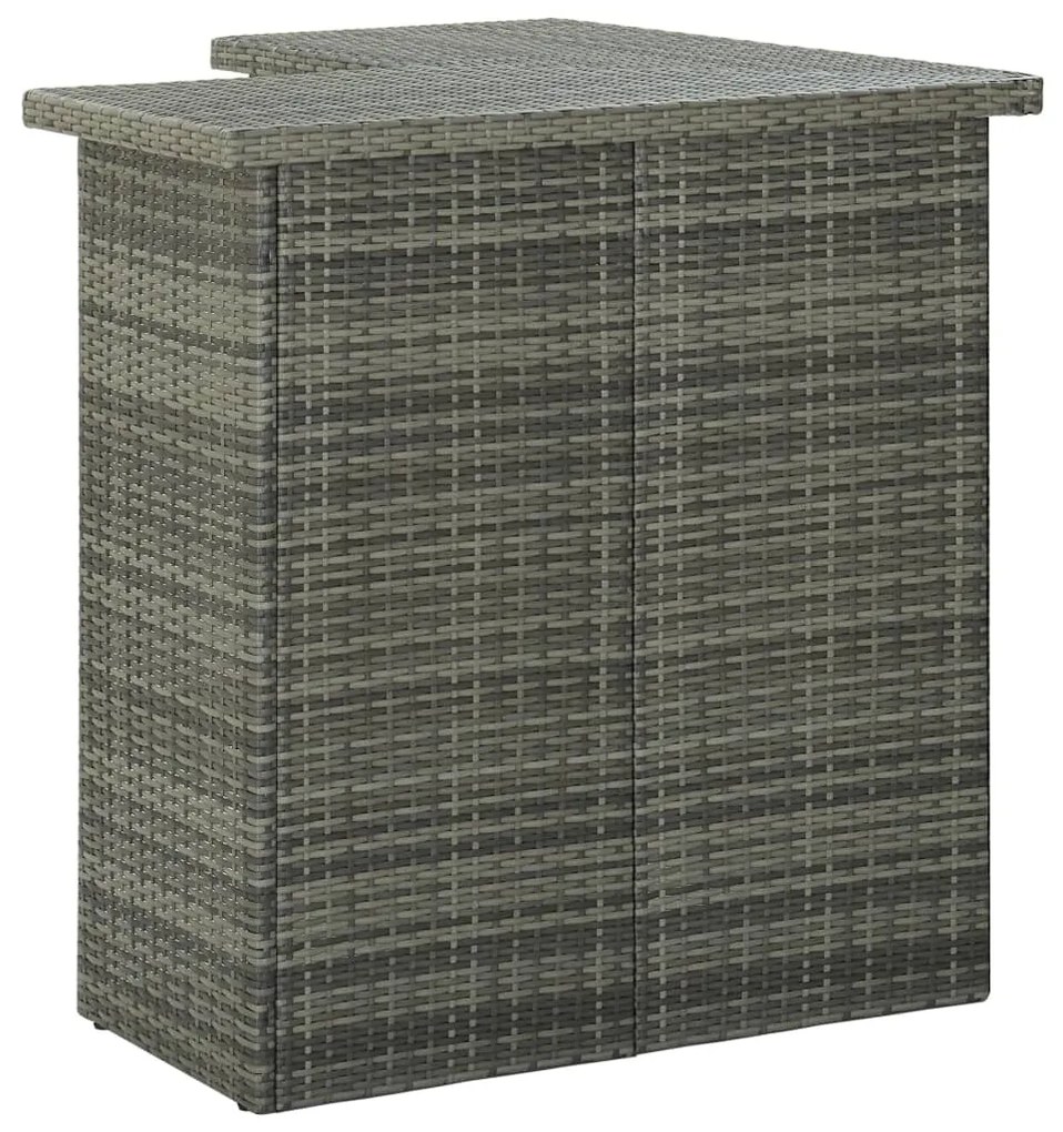 vidaXL Σετ Επίπλων Μπαρ Κήπου 4 τεμ. Γκρι Συνθετικό Ρατάν με Μαξιλάρια