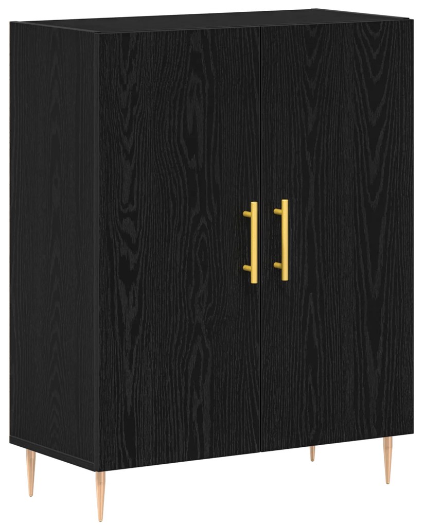 vidaXL Highboard Μαύρης Βελανιδιάς 69.5x34x180 εκ. Μοριοσανίδα