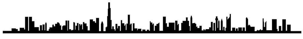 Διακοσμητικό Τοίχου Dubai Skyline 575TNL1103 120x13cm Black Wallity Μέταλλο