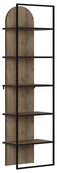 Βιβλιοθήκη Archy Megapap χρώμα ανοιχτό καρυδί 53x31,7x180εκ.