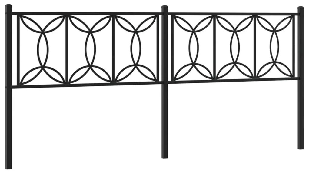 vidaXL Κεφαλάρι Μαύρο 200 εκ. Μεταλλικό