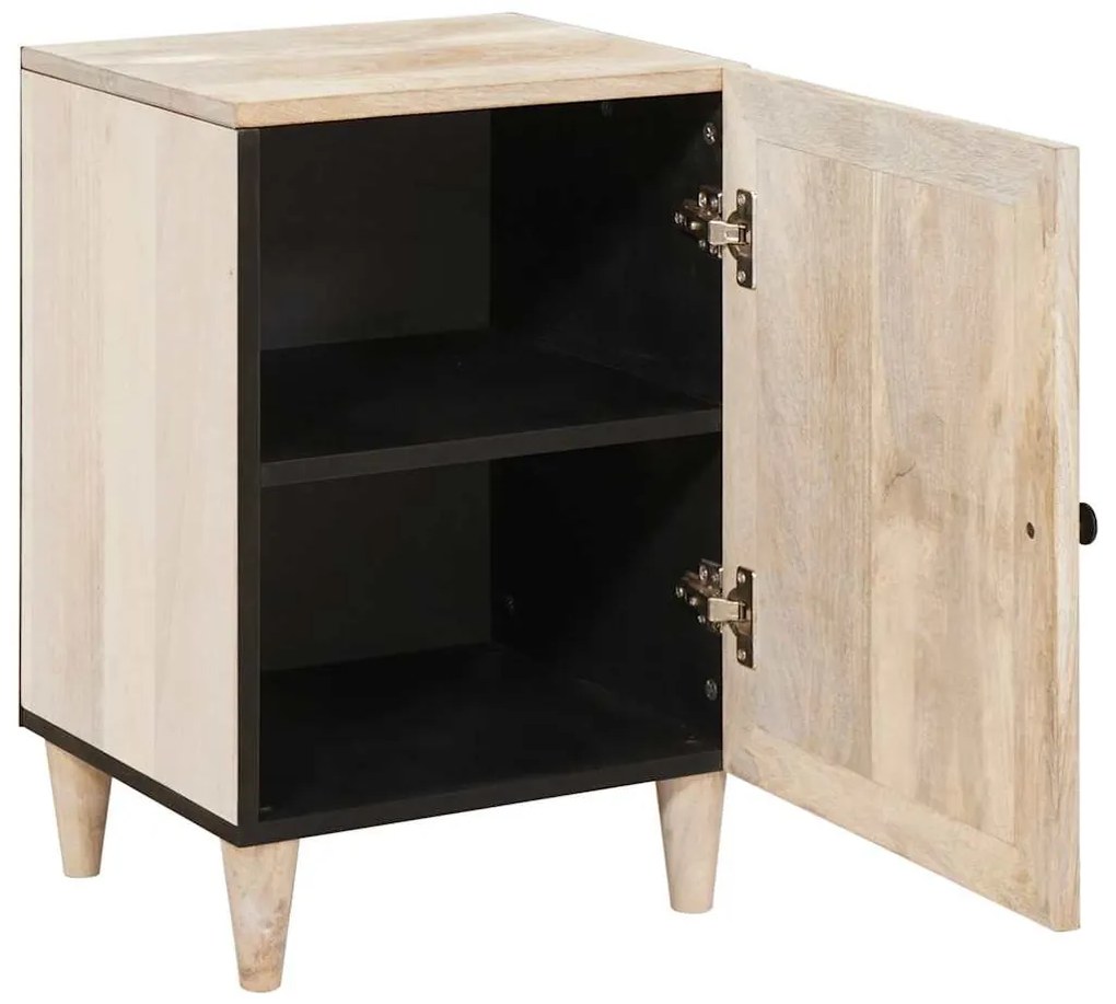 vidaXL Ντουλάπι Μπάνιου Λευκό 38 x 33.5 x 160 εκ Στερεό Ξύλο Μάνγκο