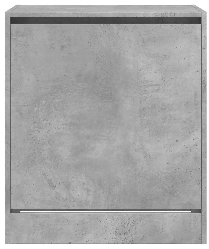 Παπουτσοθήκη Γκρι Σκυροδέματος 60x42x69 εκ. Επεξεργασμένο Ξύλο - Γκρι