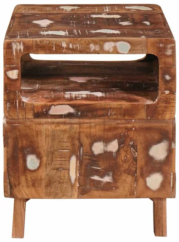 vidaXL Τραπέζια άκρης Καφέ 40 x 40 x 49 εκ Στερεό Ανακτηθέν Ξύλο