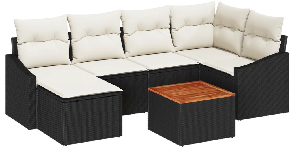 vidaXL Σετ Σαπουνιών Κήπου 7 pcs Μαύρος, λευκός 55 x 55 x 37 εκ