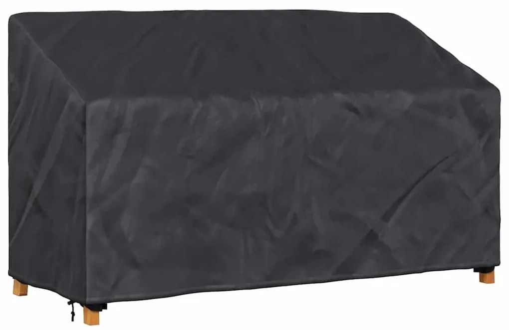 vidaXL Κάλυμμα Παγκάκι Κήπου Μαύρο 165 x 70 x 65 / 94 cm Ύφασμα 600D