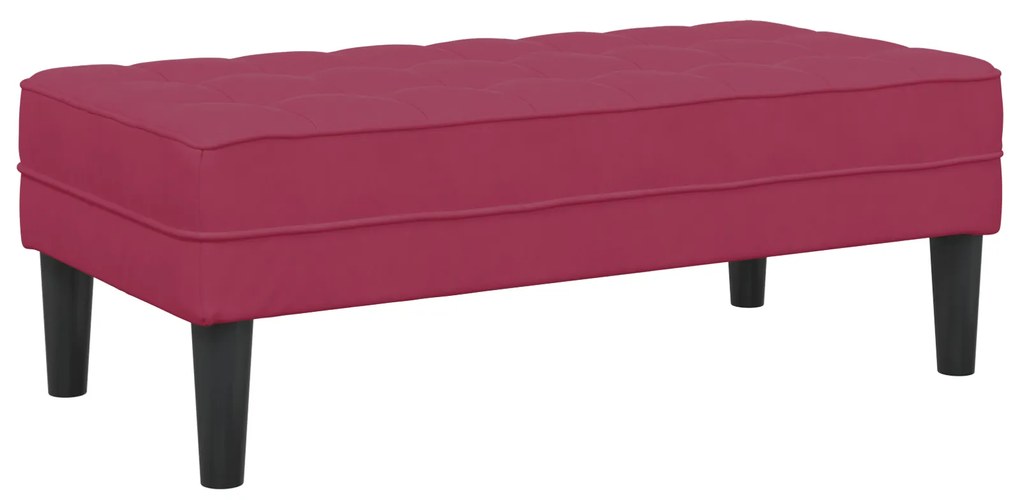 vidaXL Παγκάκι Βαθύ Κόκκινο 113x57x39 εκ. Βελούδο